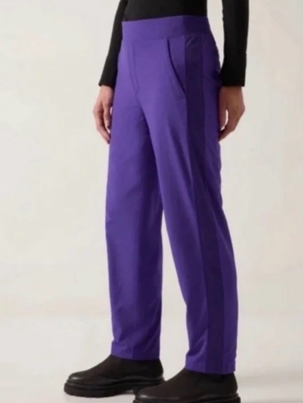 NWT Athleta Brooklyn Lined Pants Royal Purple Athleisure Pilates 4 High Rise
